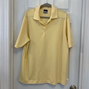 NIKE Men’s Light Yellow dri fit Collared golf Shirt L